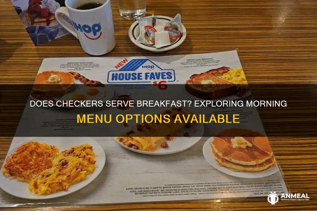does checkers have breakfast