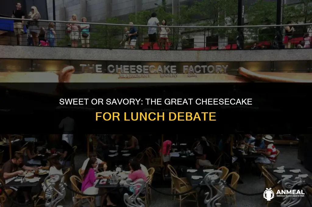 does cheesecake give bread for lunch