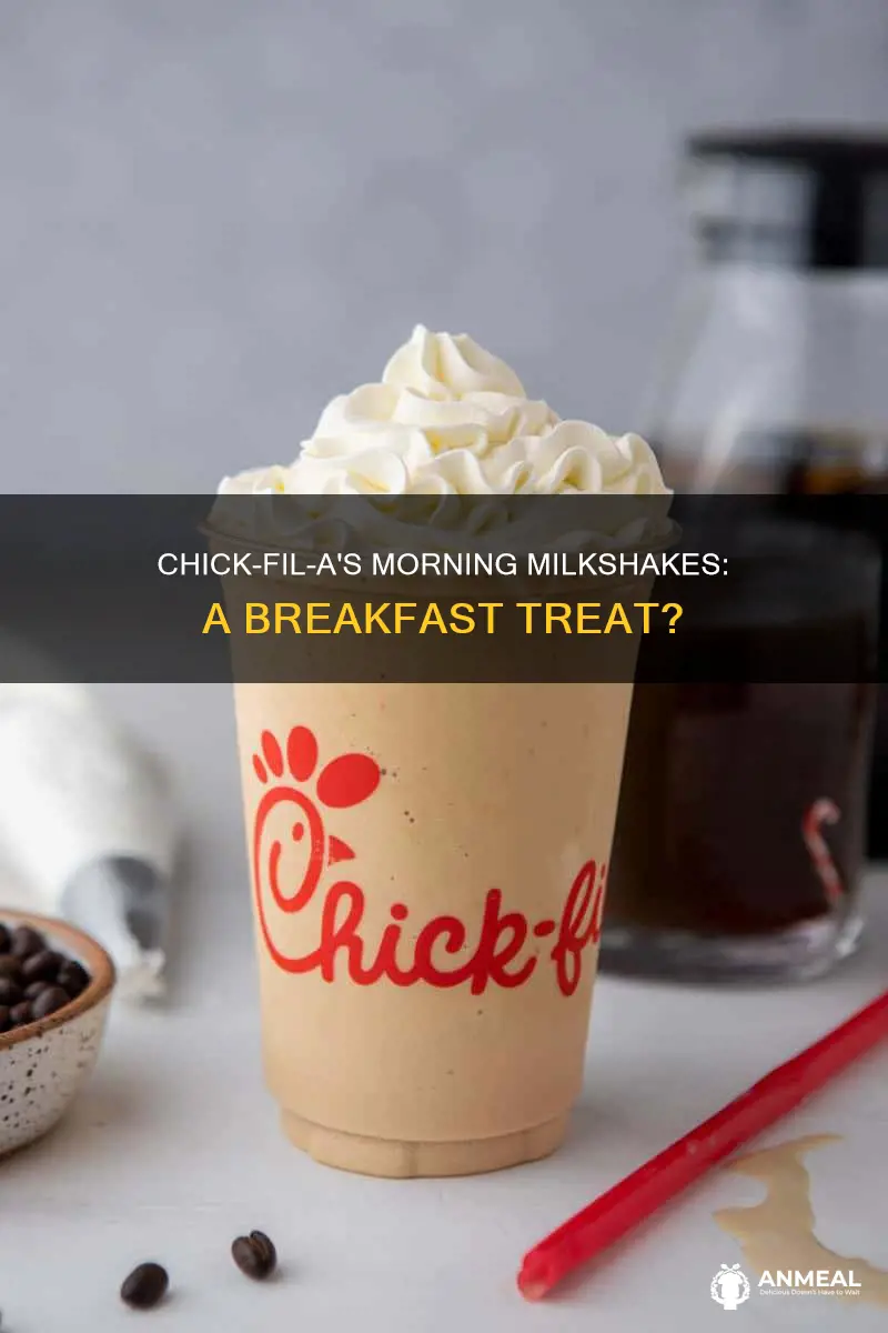 does chick fil a have milkshakes for breakfast