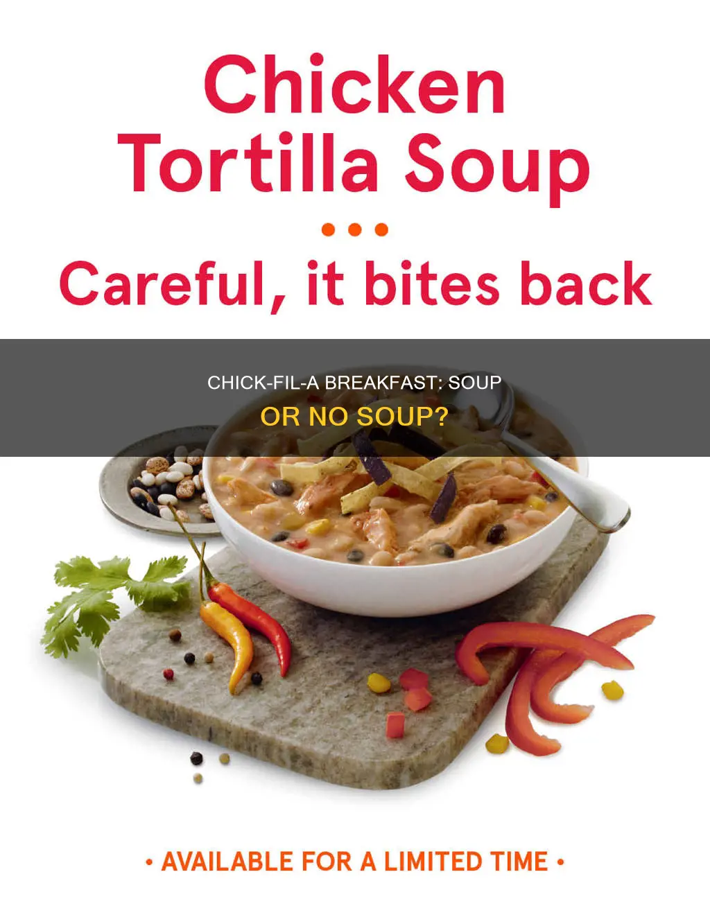 does chick fil a have soup for breakfast