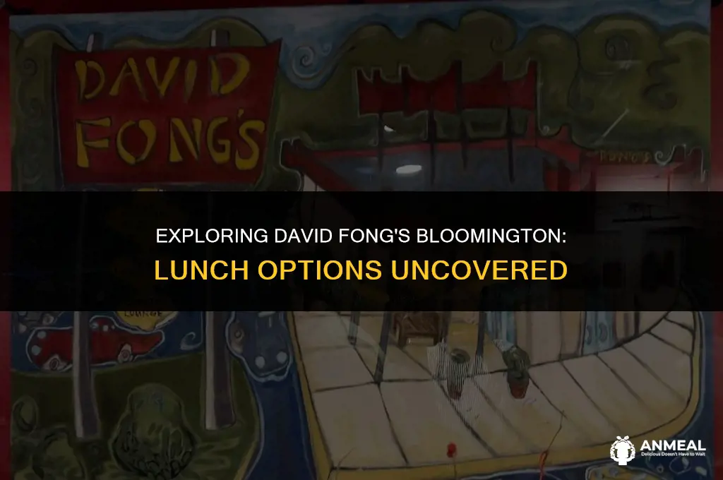 does david fongs bloomington have a lunch meal