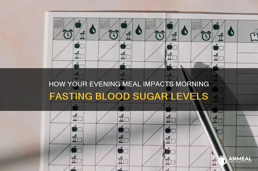 does dinner affect fasting blood sugar