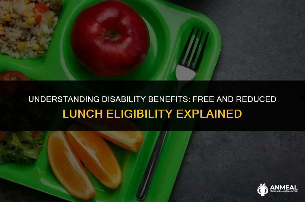 does disability count as income for free and reduced lunches