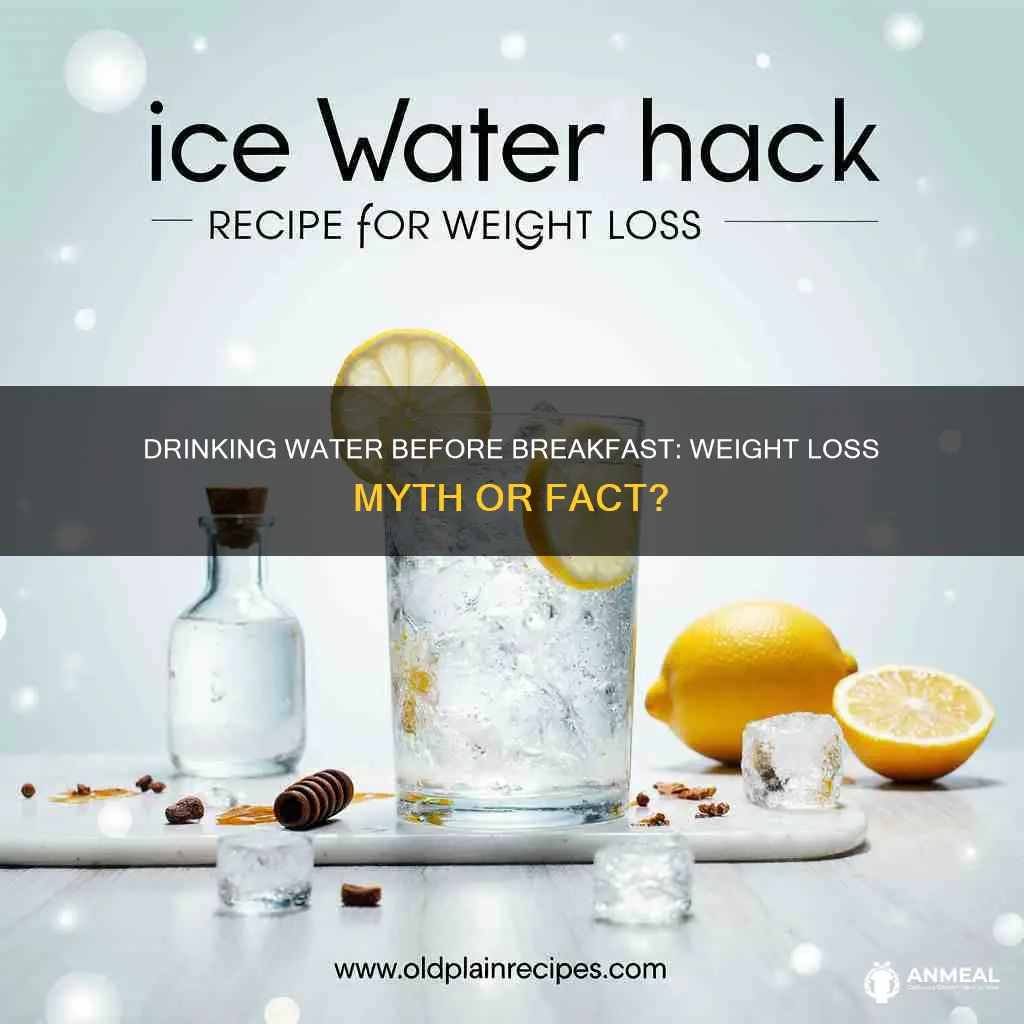 does drinking water before breakfast help you lose weight