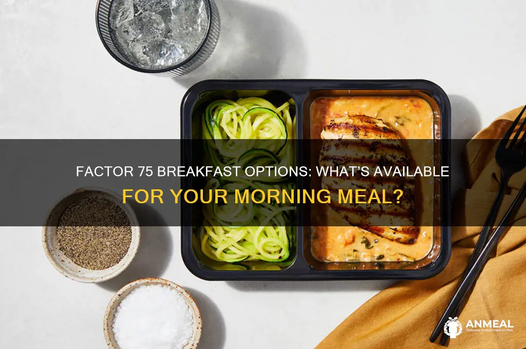 does factor 75 have breakfast