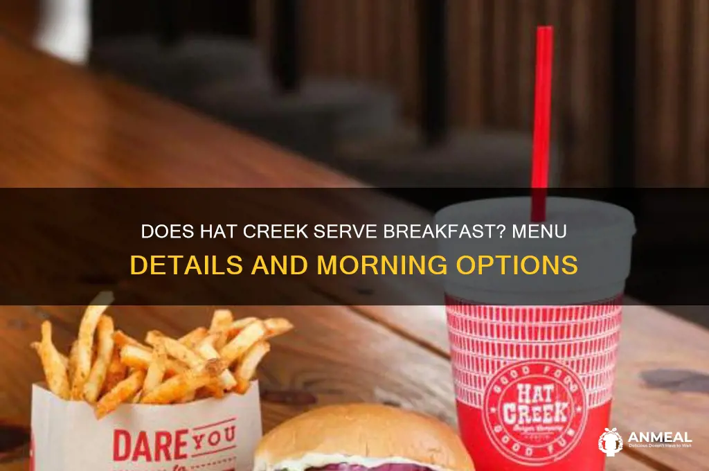 does hat creek have breakfast
