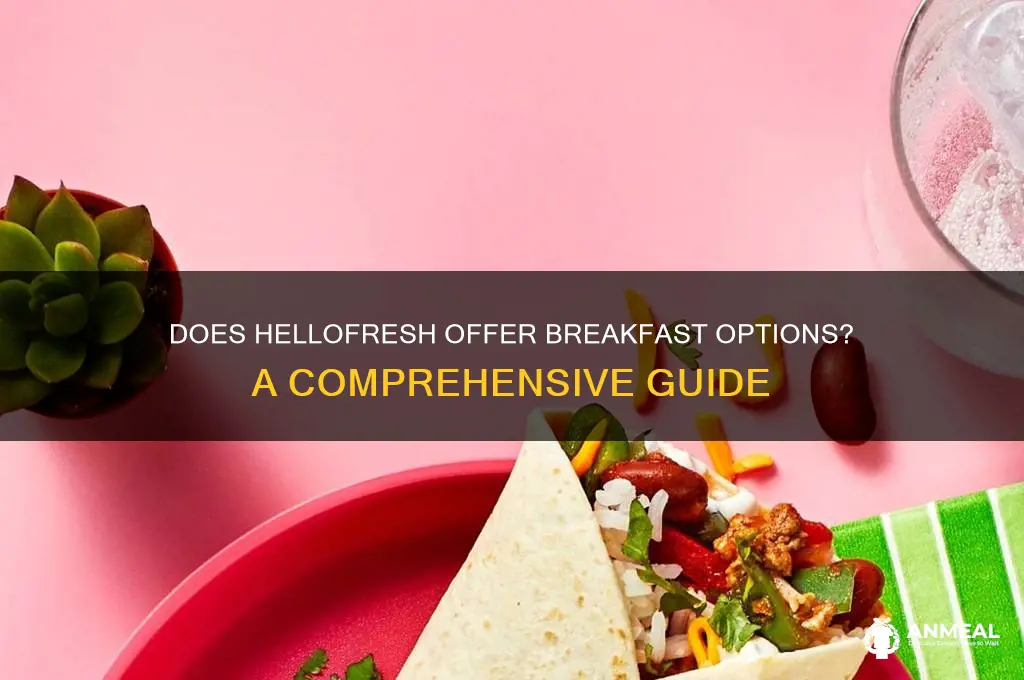 does hello fresh do breakfast