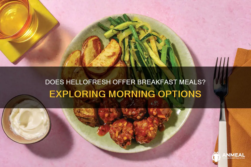 does hellofresh have breakfast meals