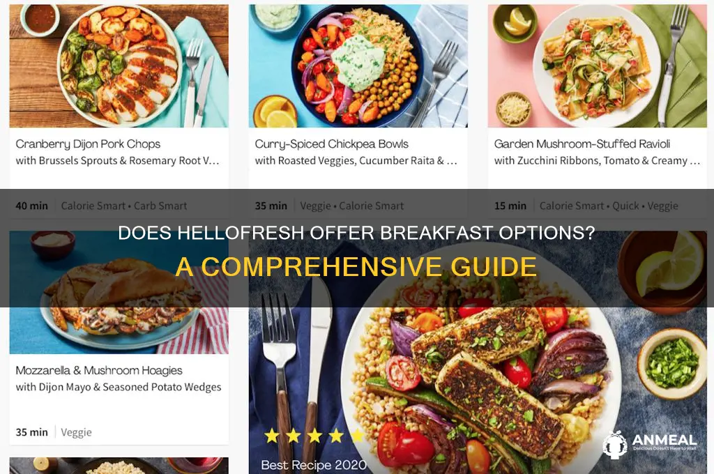 does hellofresh have breakfast