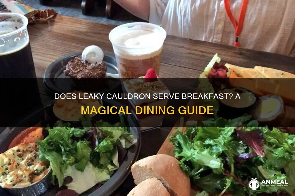does leaky cauldron have breakfast