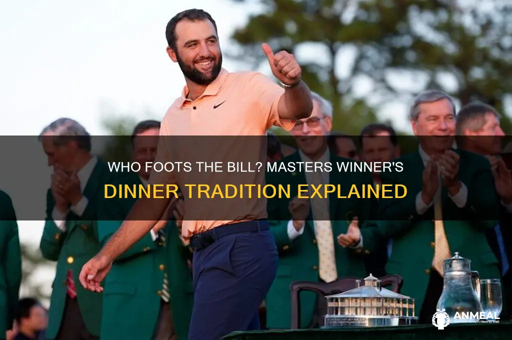 does masters winner pay for dinner