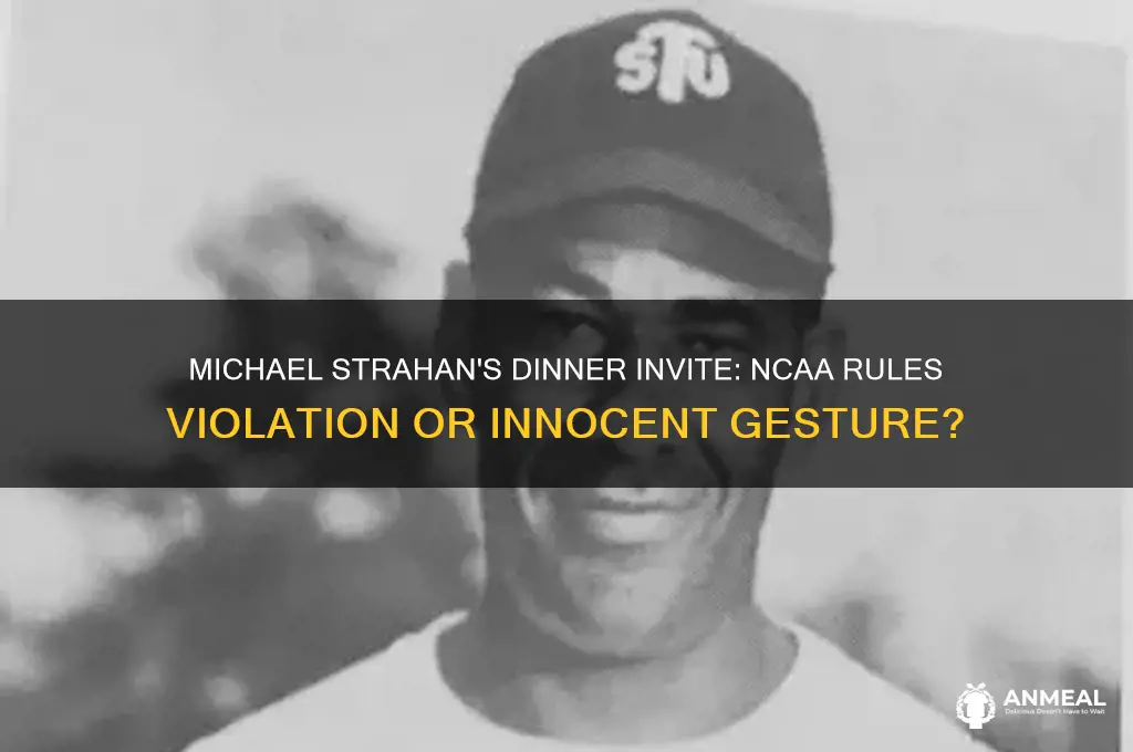does michael strahan dinner invite break ncaa rules