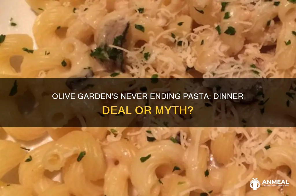 does olive garden have never ending pasta for dinner