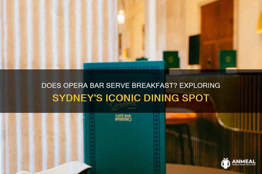 does opera bar do breakfast