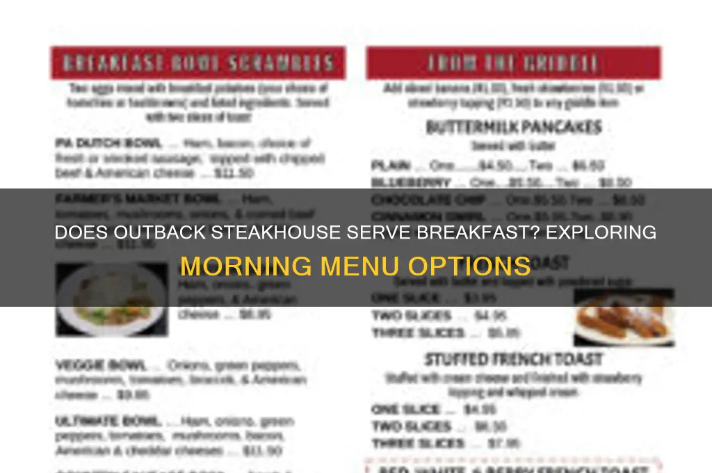 does outback have breakfast