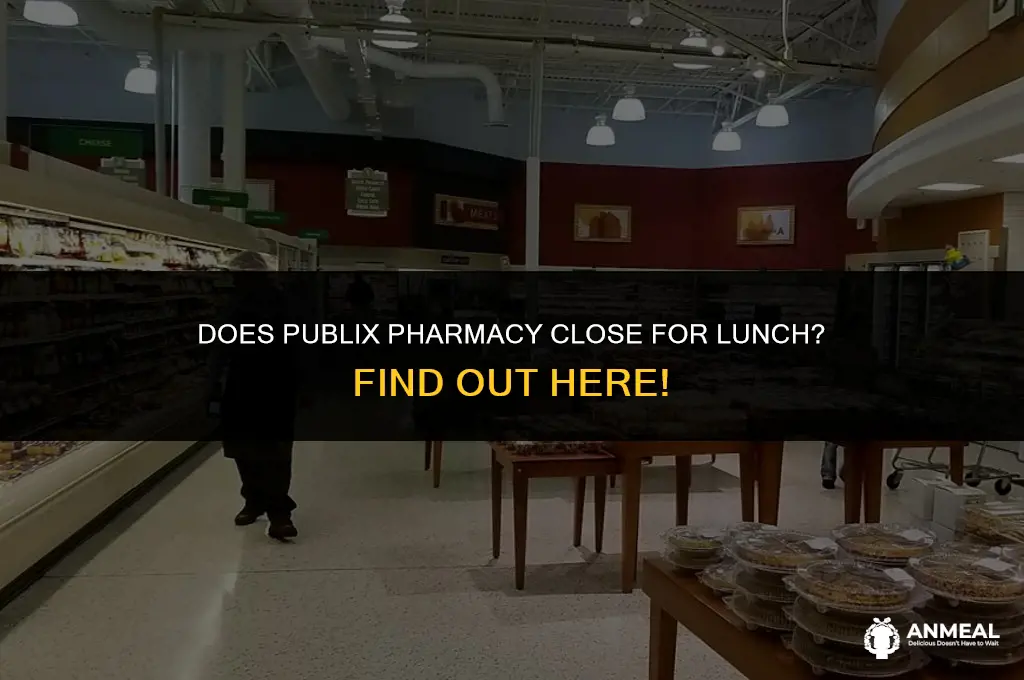 does publix pharmacy close for lunch
