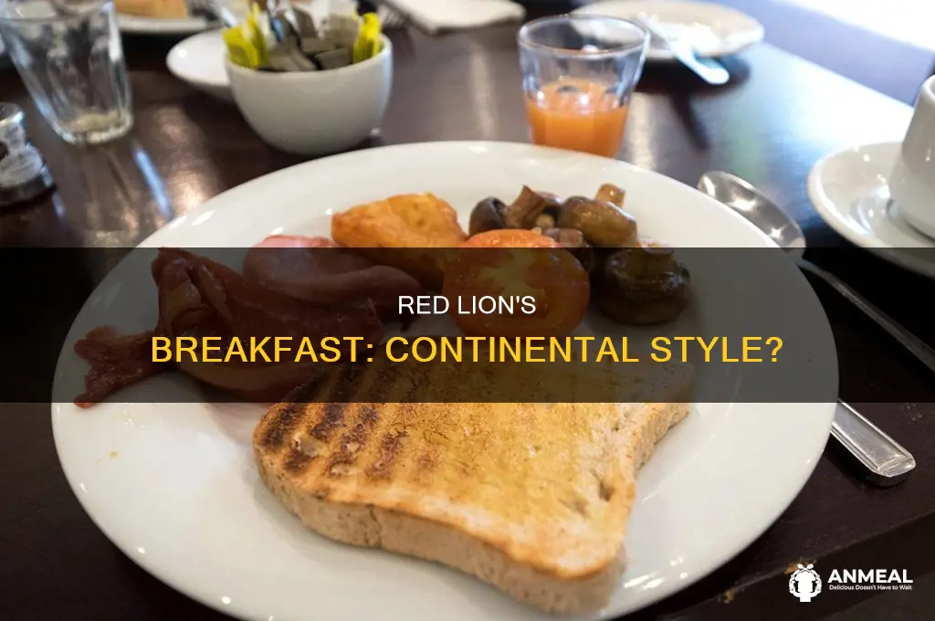 does red lion have continental breakfast