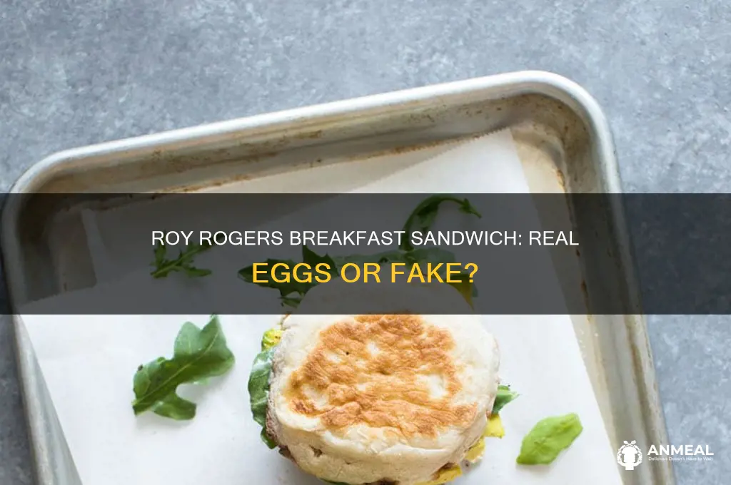 does roy rogers use real eggs for their breakfast sandwich