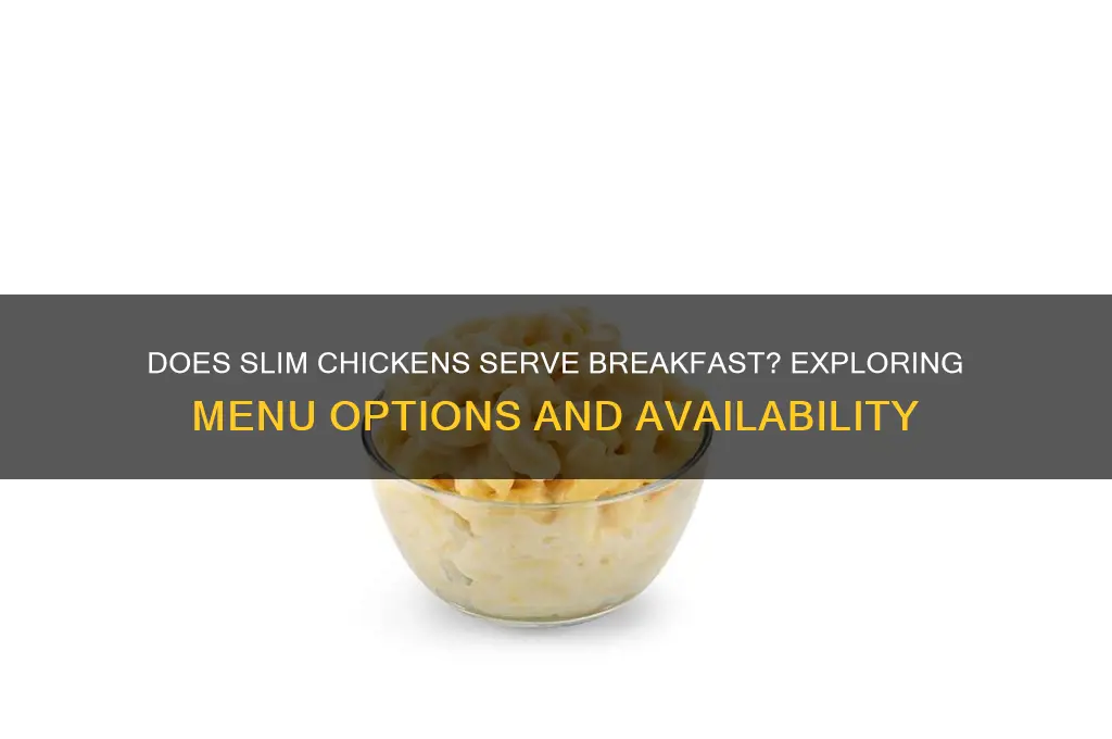 does slim chickens have breakfast