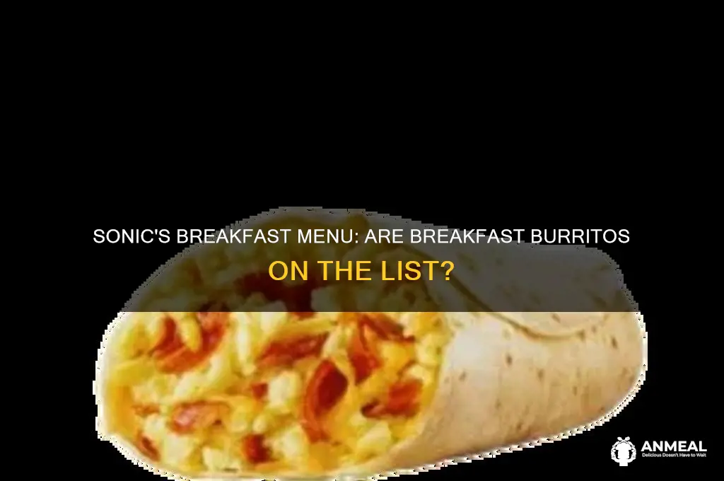 does sonic have breakfast burritos