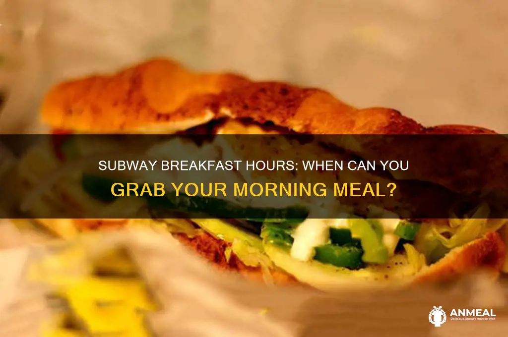 does subway have breakfast hours