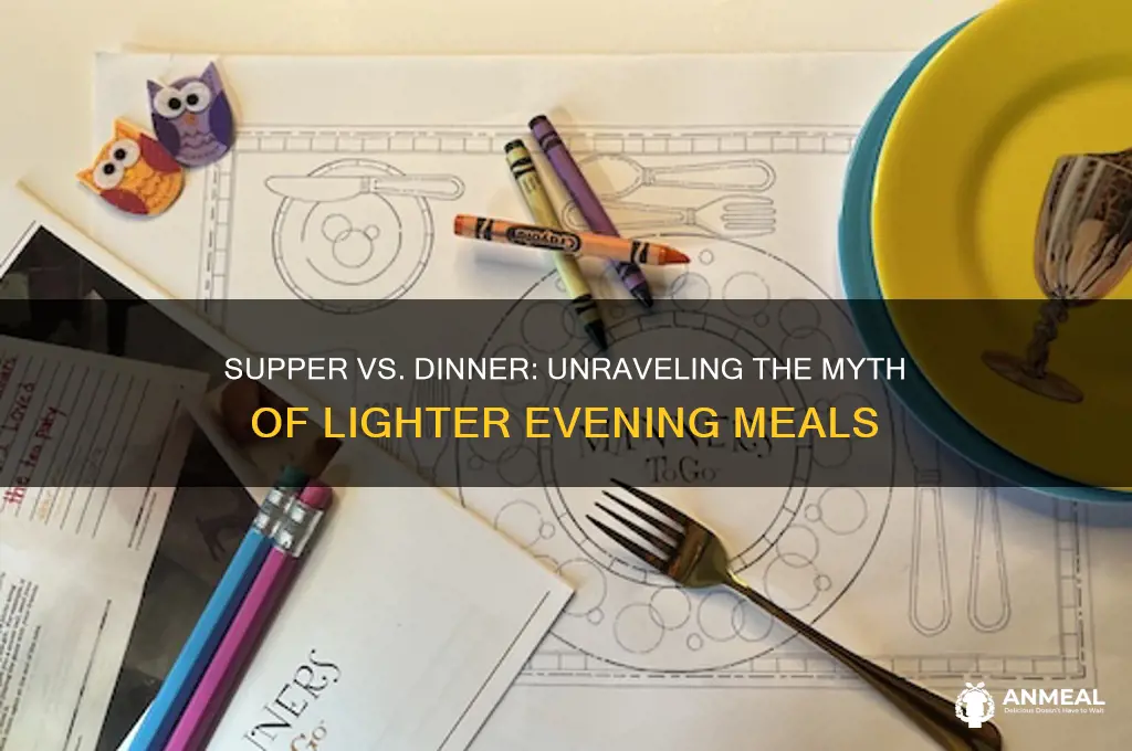 does supper refer to a lighter meal than dinner