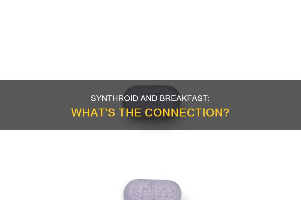 does synthroid have to be taken before breakfast