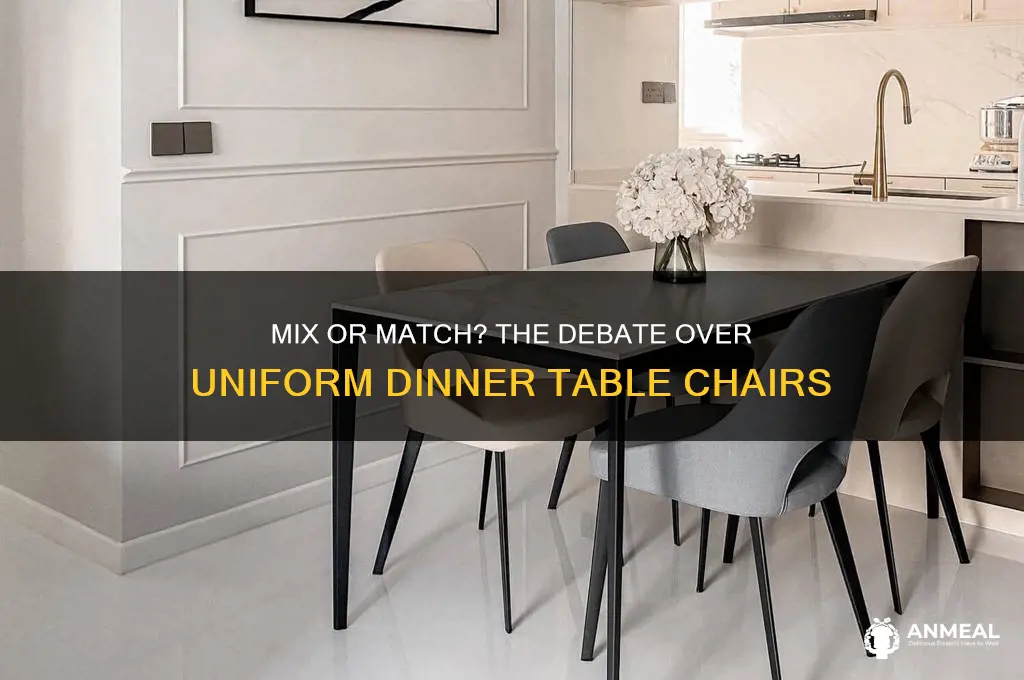does the dinner table chairs have to match