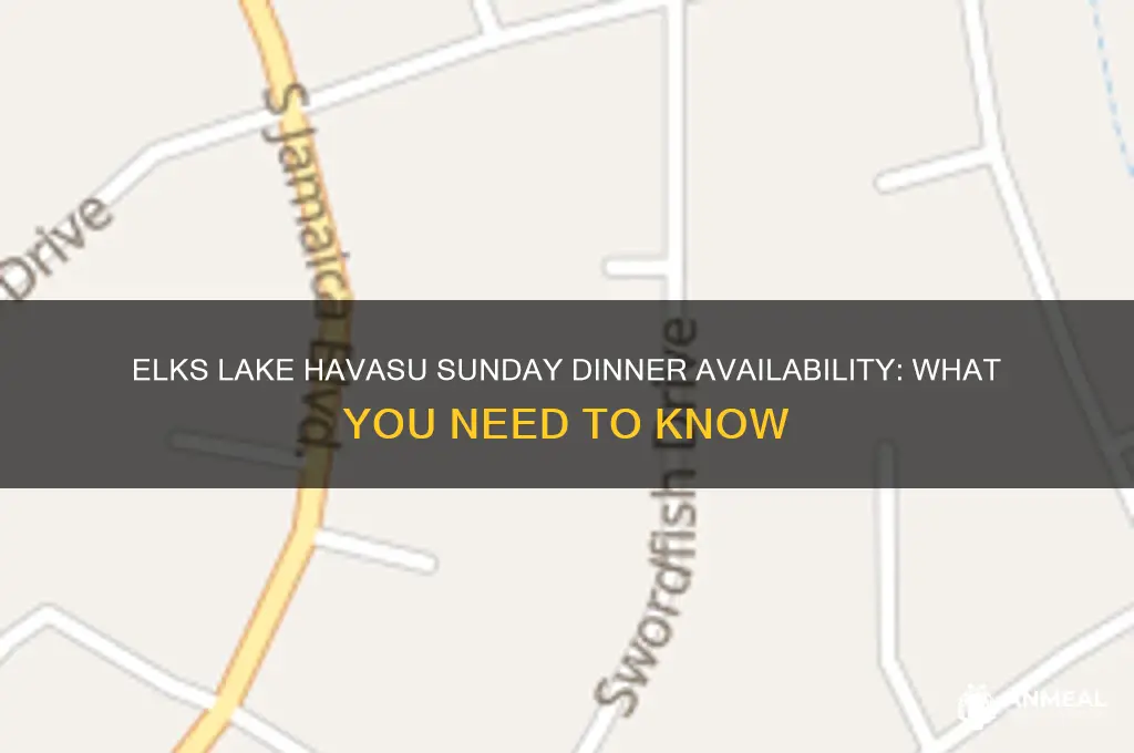 does the elks lake havasu have dinner sundays