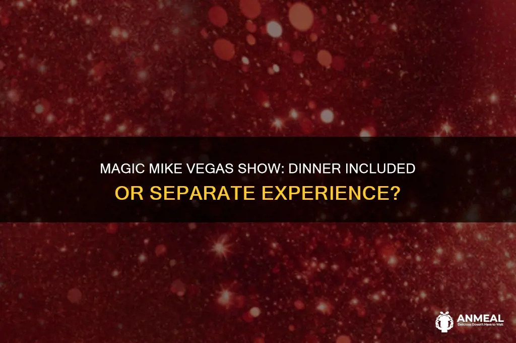 does the magic mike show in vegas come ith dinner