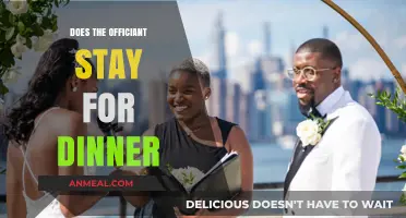 Should the Officiant Stay for the Wedding Reception Dinner?
