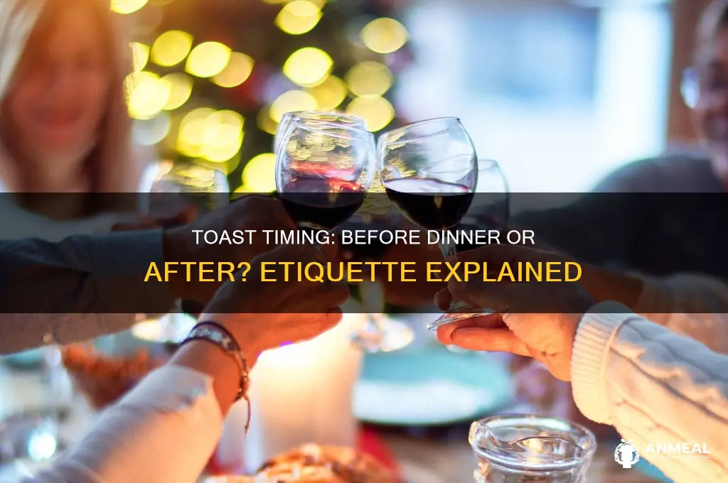 does the toast happen before dinner