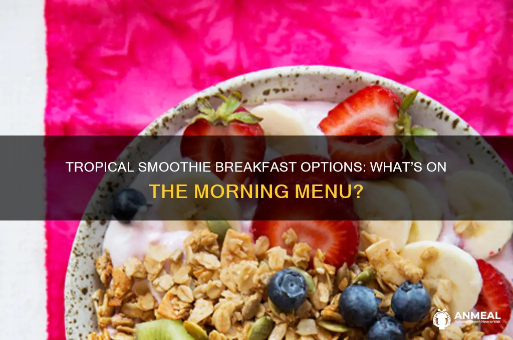 does tropical smoothie have breakfast