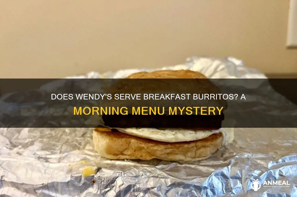 does wendys have breakfast burritos