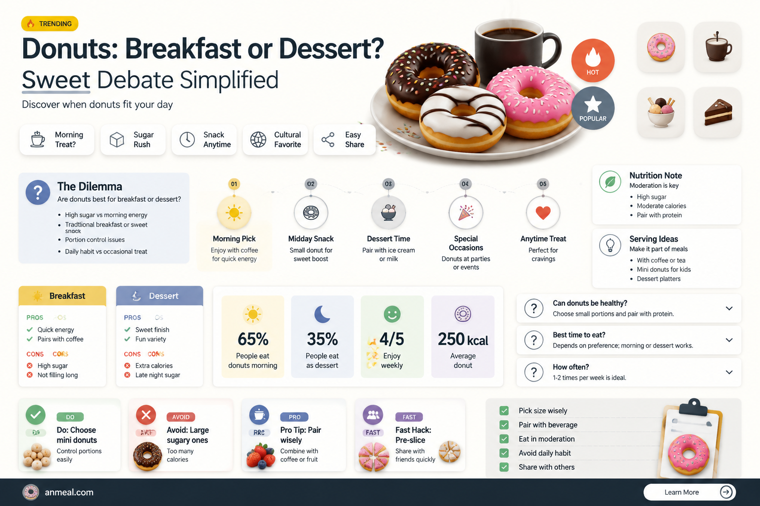 are donuts a dessert or breakfast