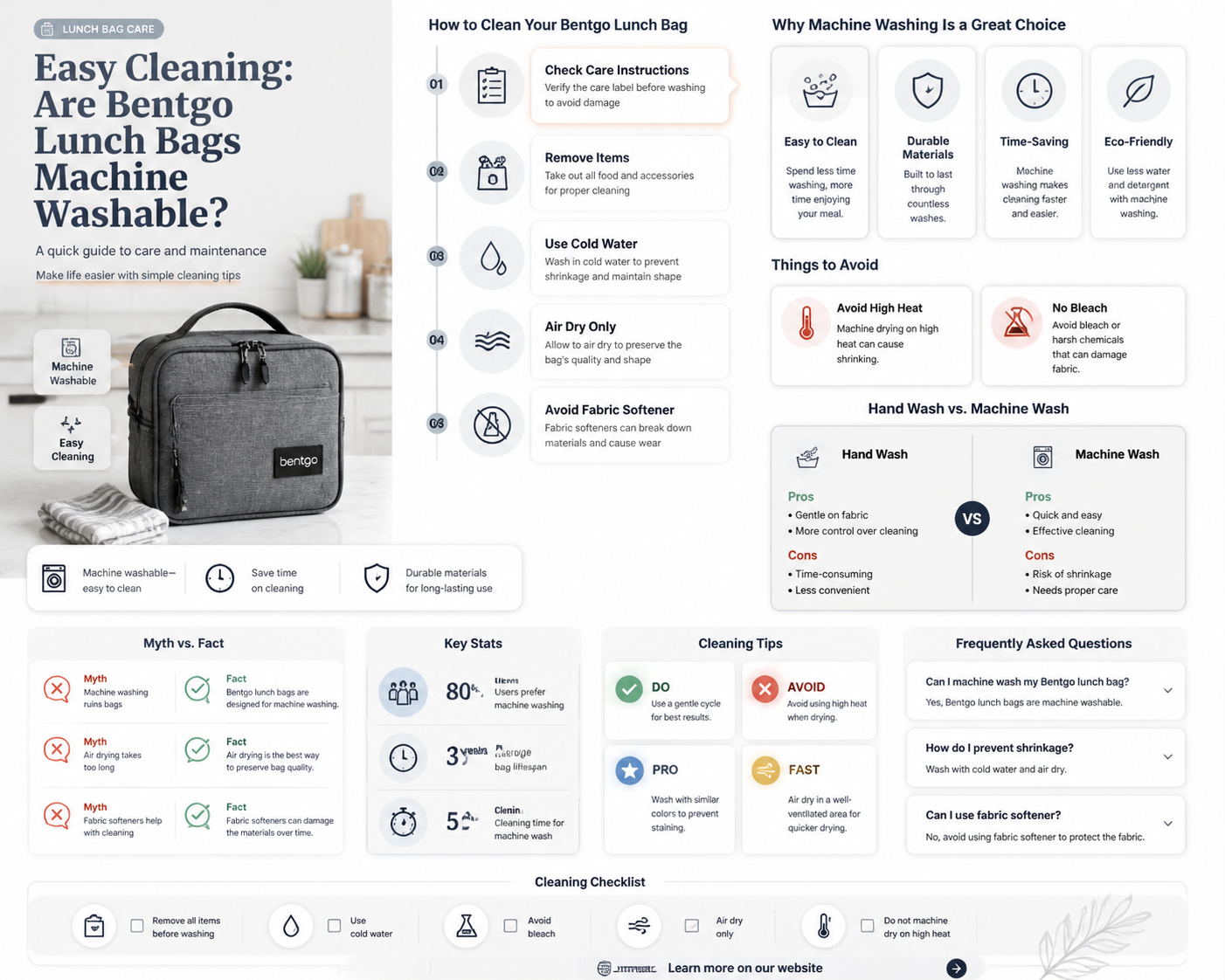 are bentgo lunch bags machine washable