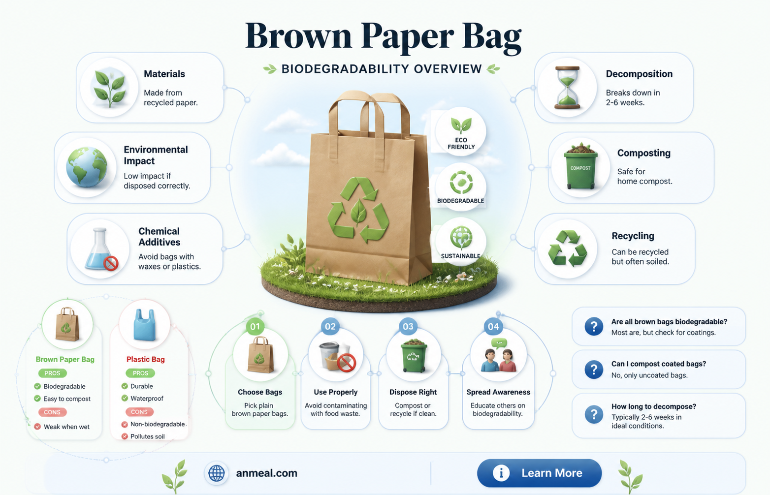 are brown paper lunch bags biodegradable
