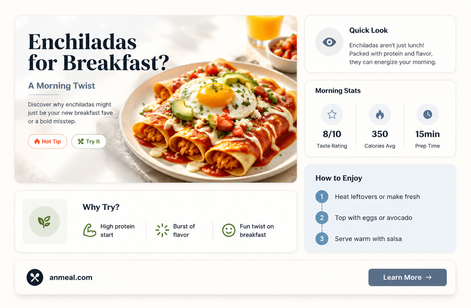 are enchiladas breakfast food