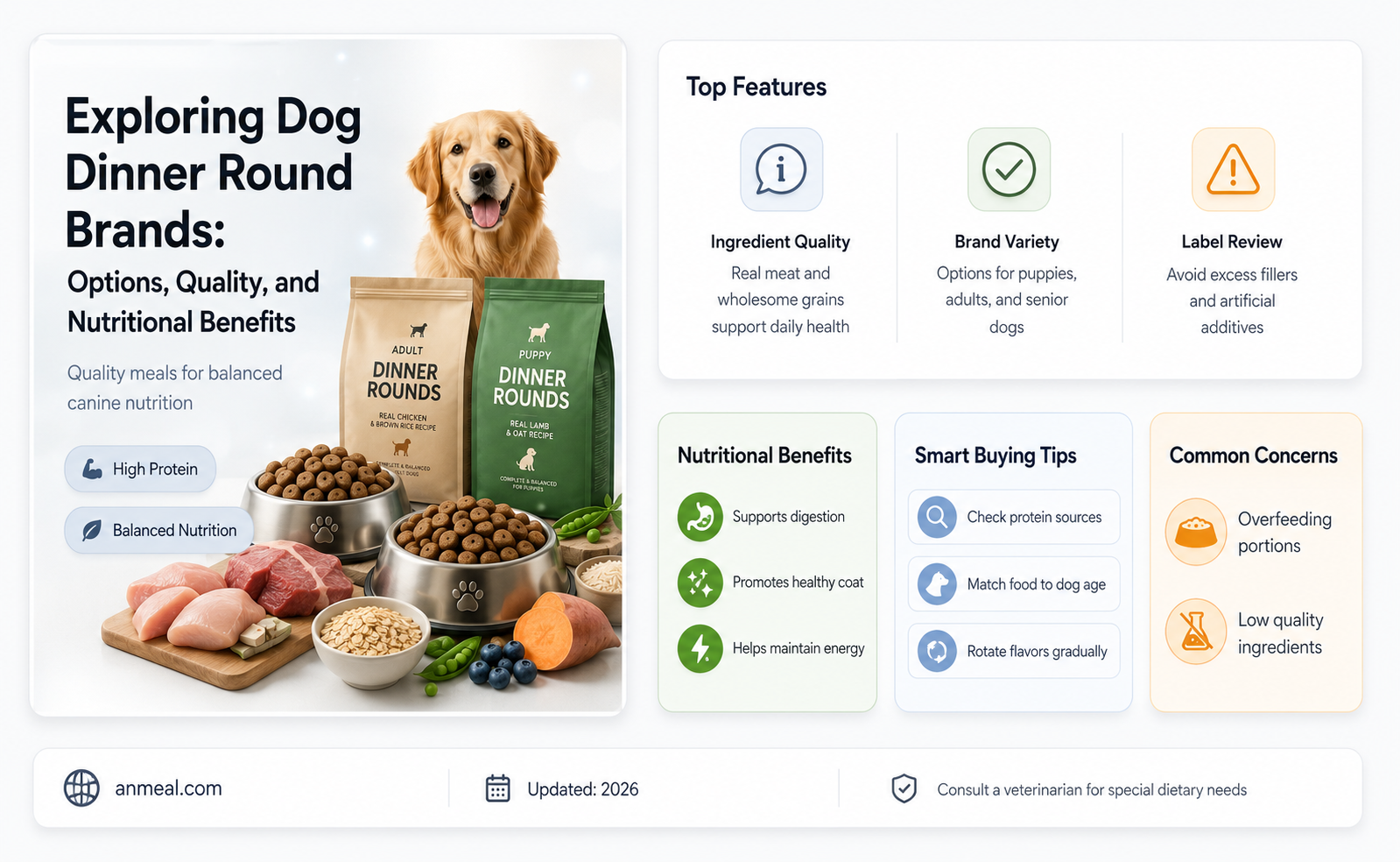 are there different brands of dinner rounds for dogs