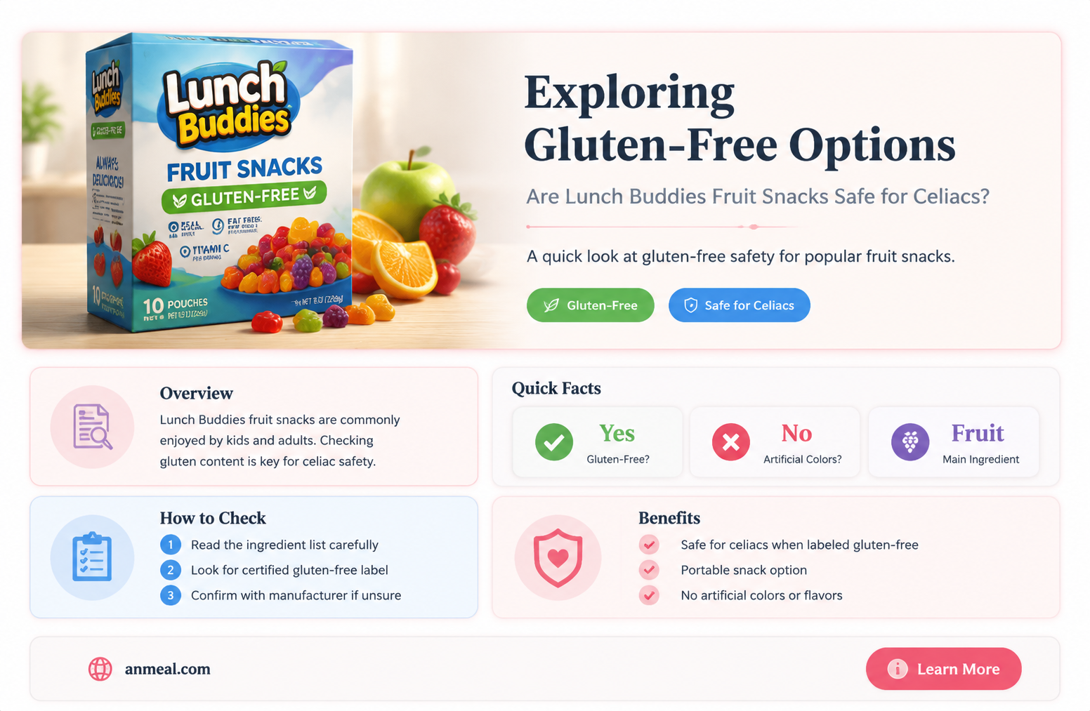 are lunch buddies fruit snacks gluten free