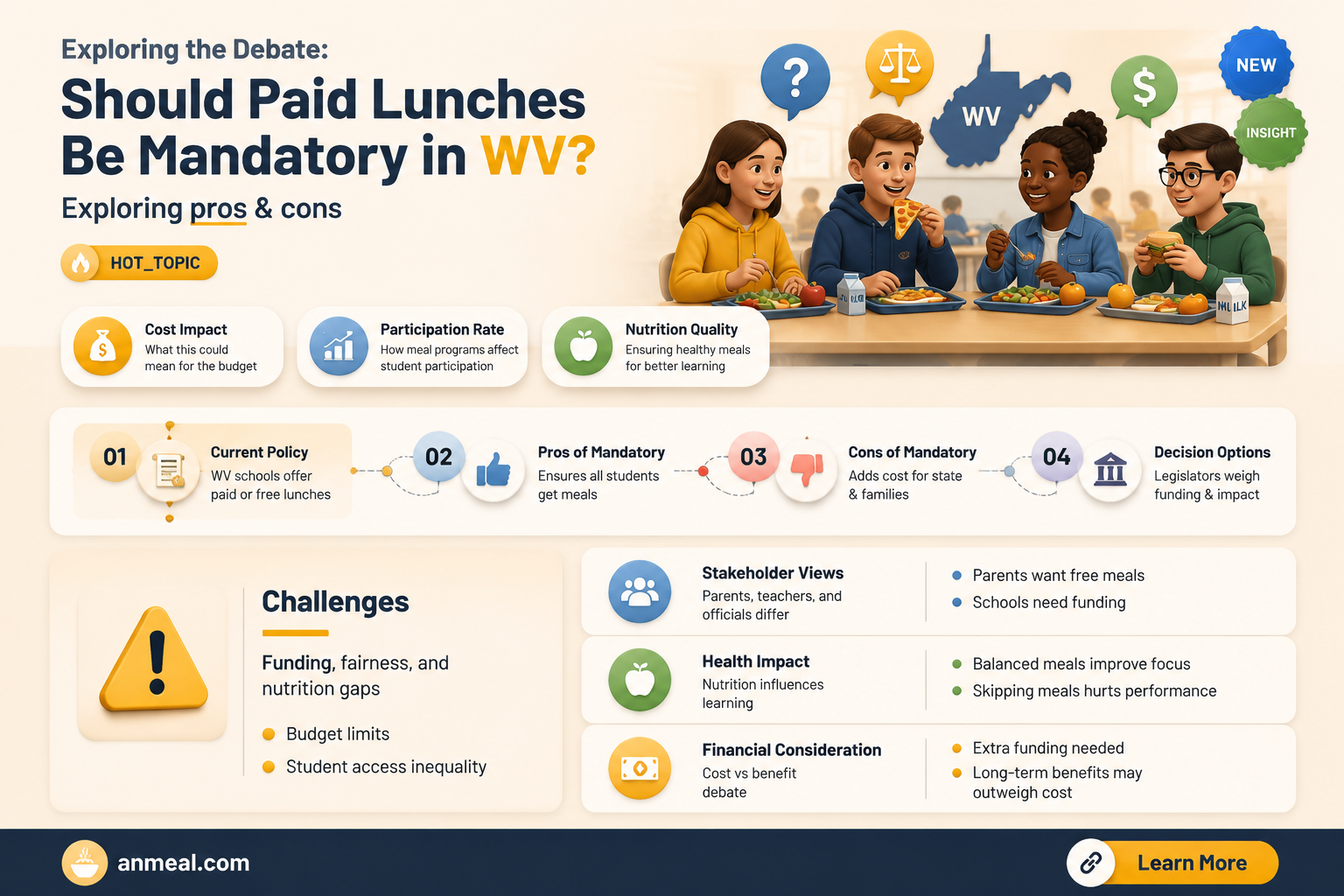 are paid lunches required wv