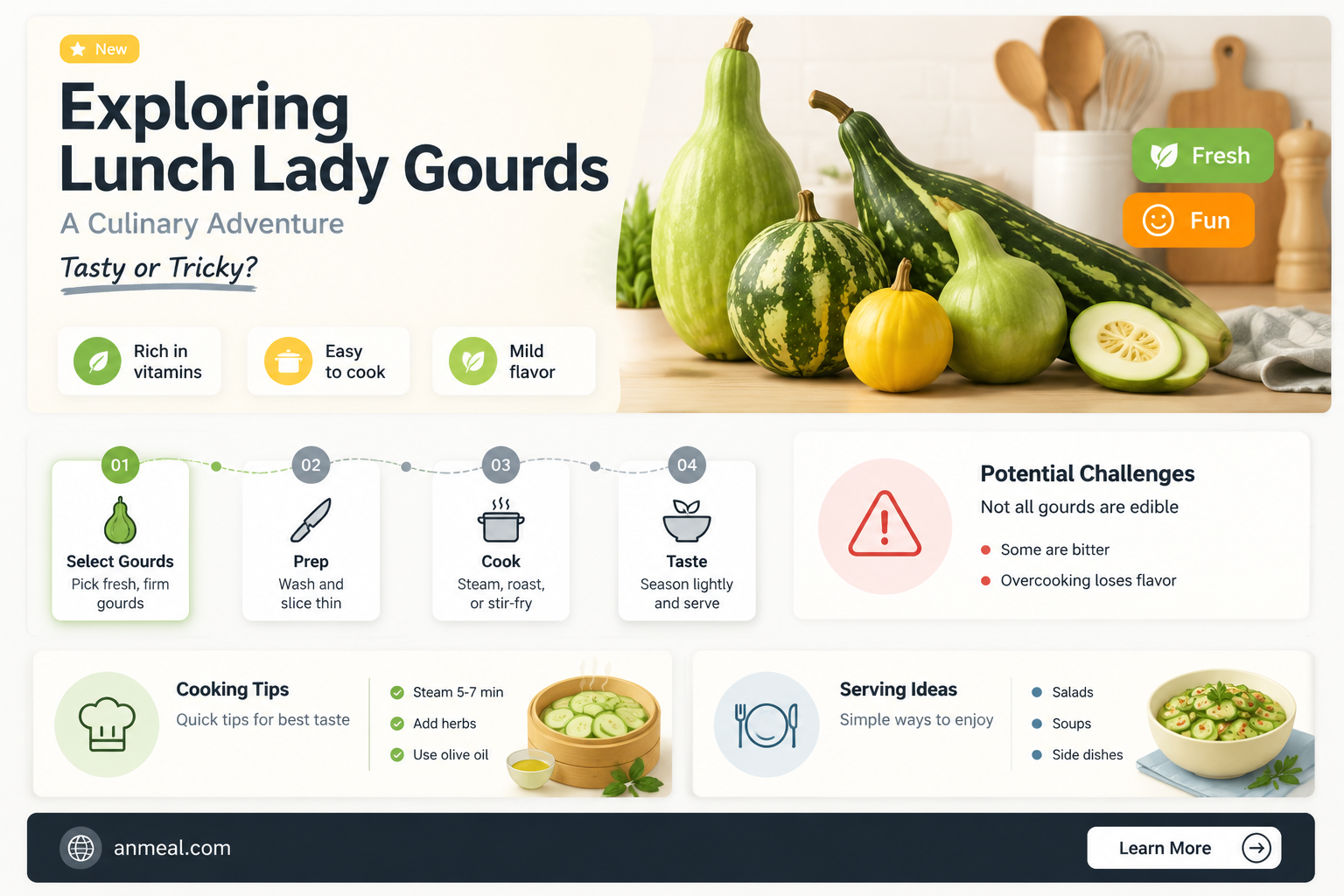 are lunch lady gourds edible