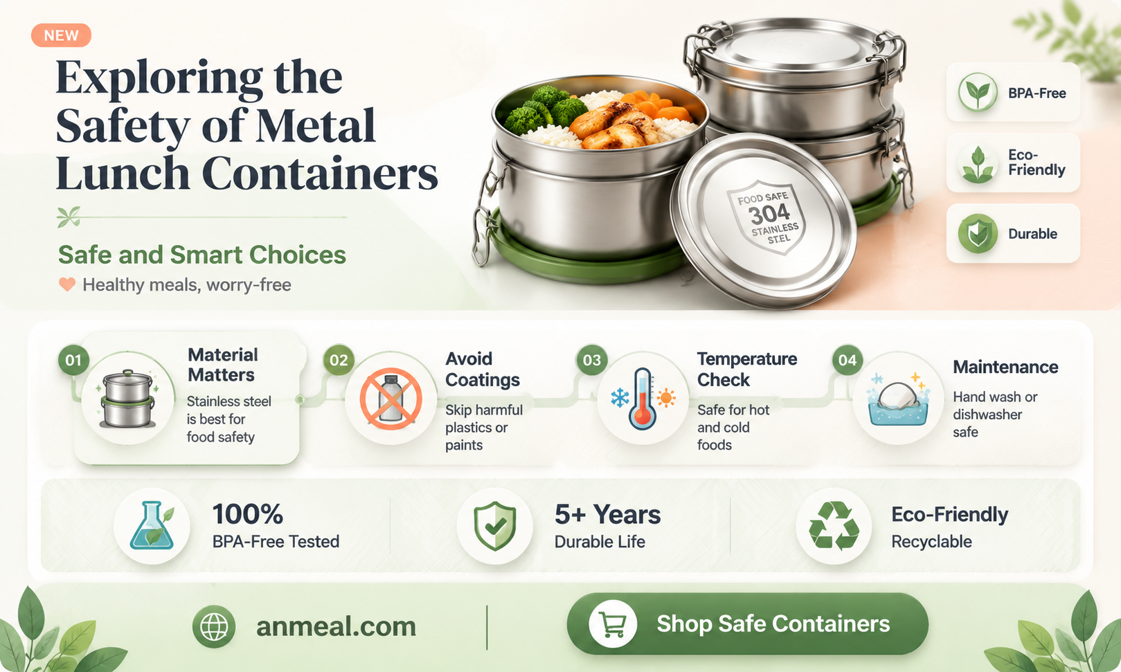 are metal lunch containers safe for humans