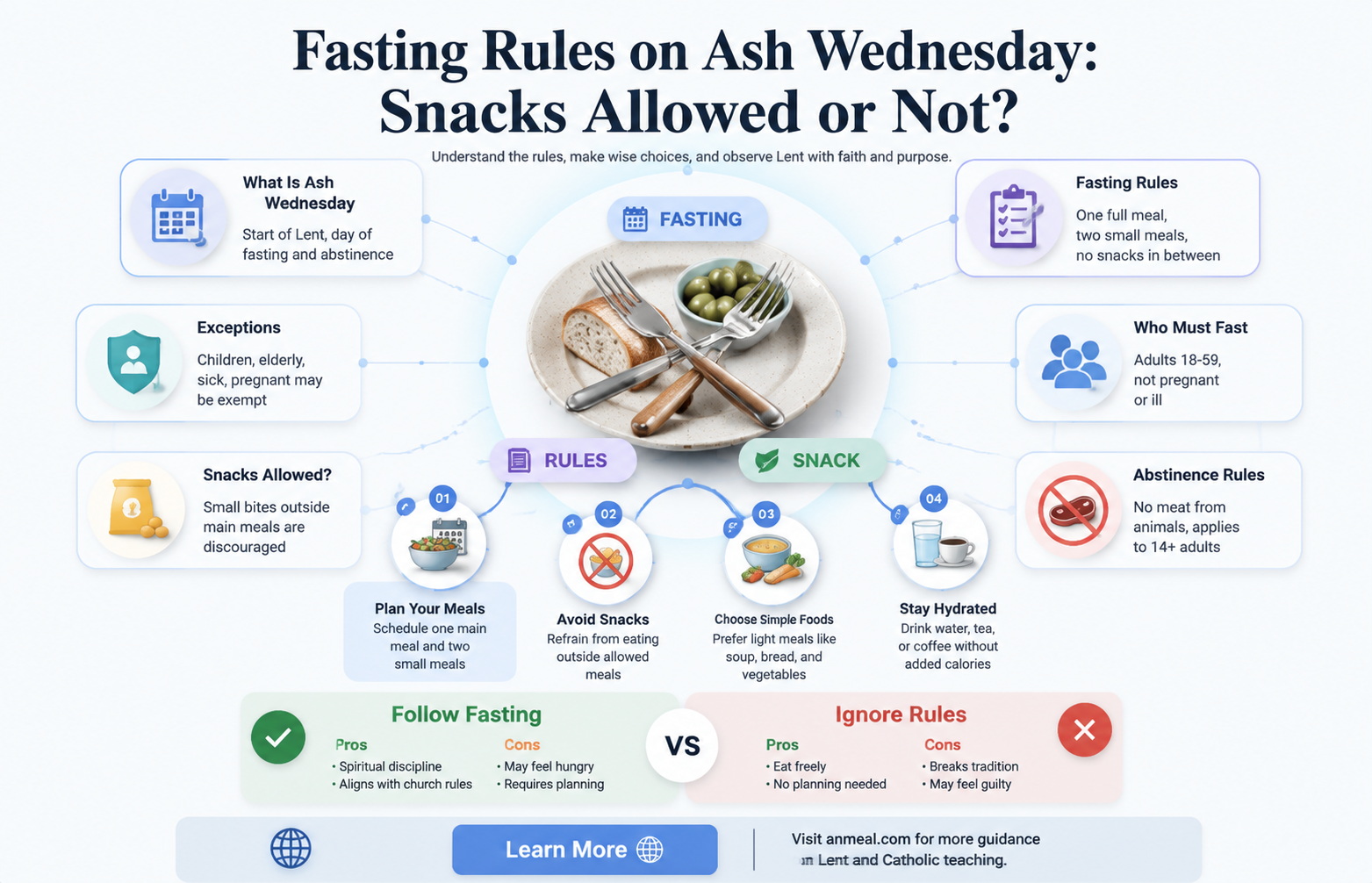 are you allowed to eat snacks on ash wednesday