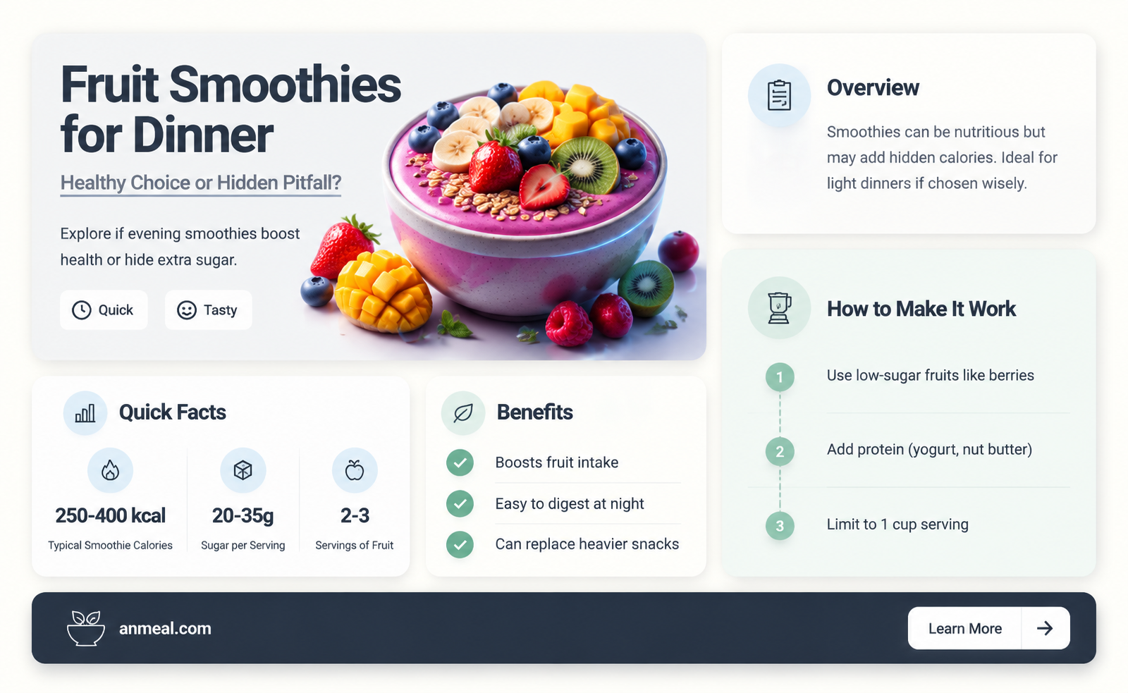 are fruit smoothies healthy for dinner