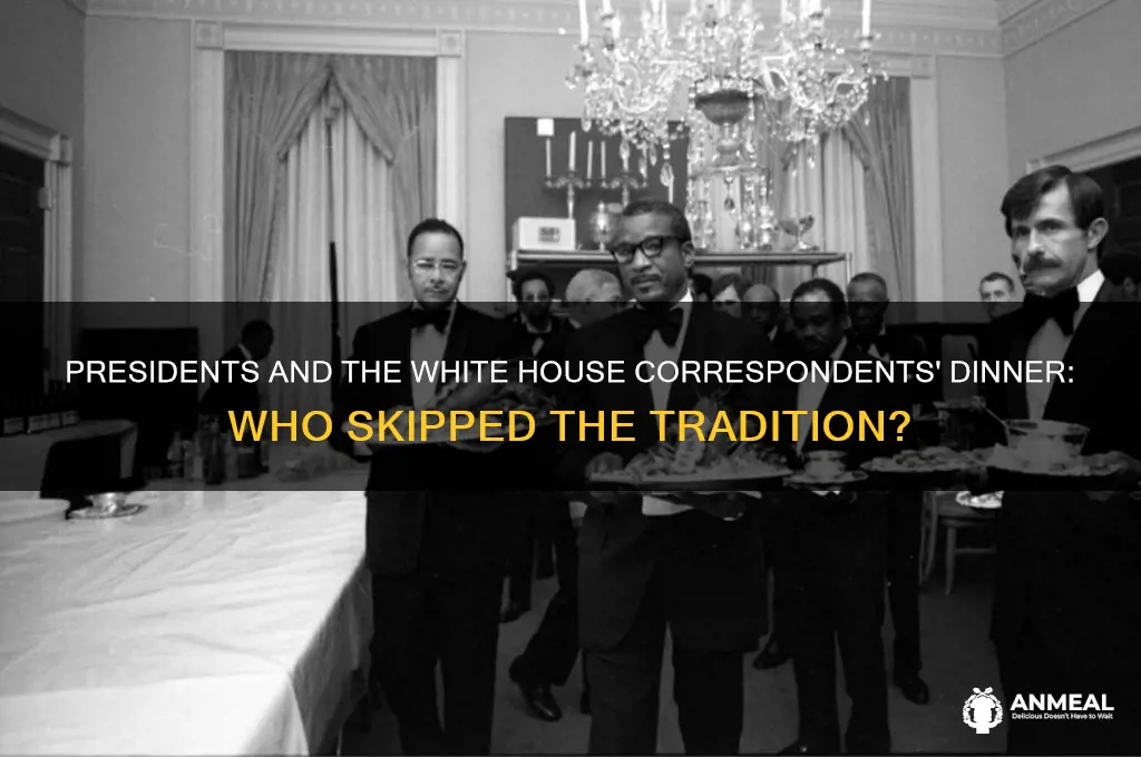 has a president ever missed the white house correspondence dinner