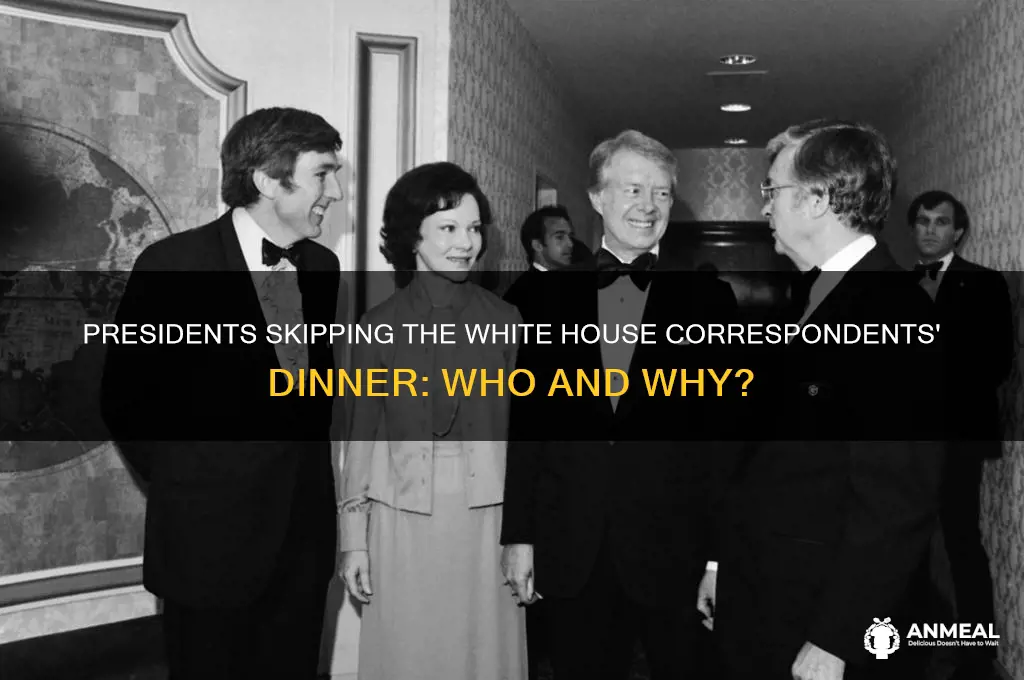 has a president ever not attended white house corespondence dinner