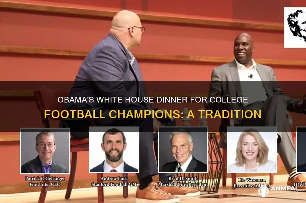 has obama given a college football team a dinner
