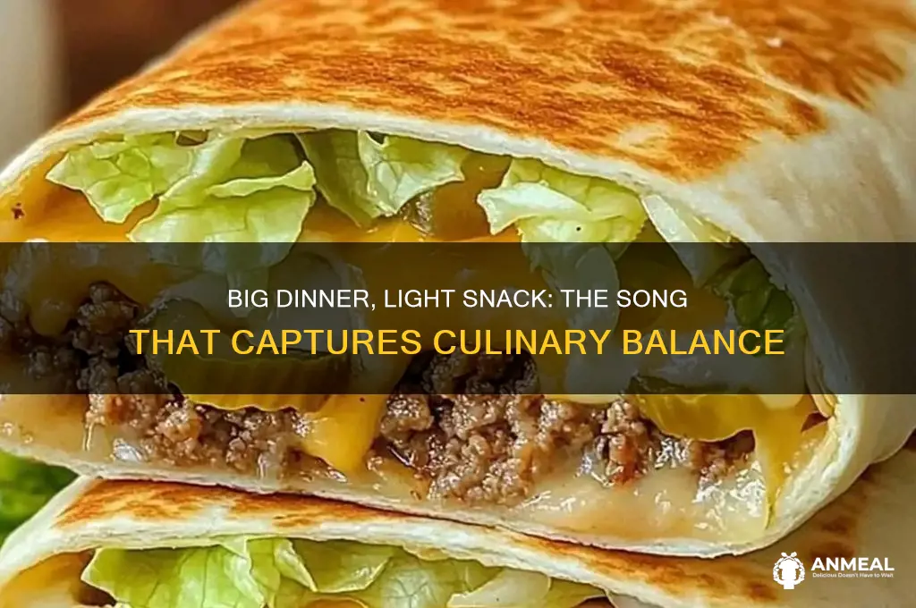 have a big dinner have a light snack song