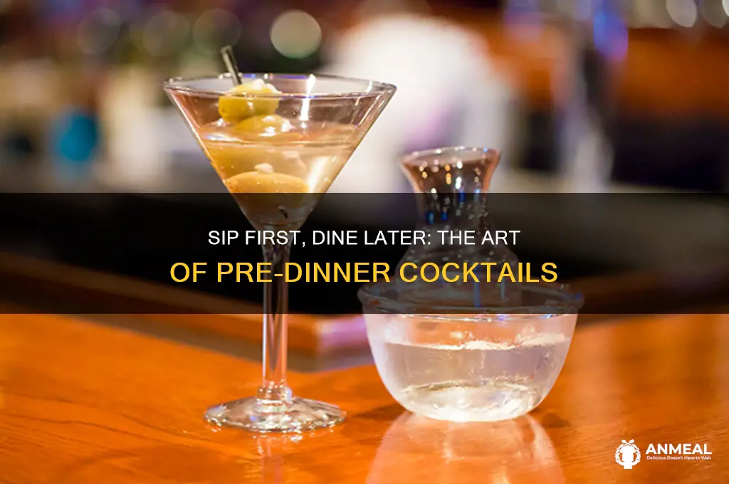 have a cocktail before order dinner